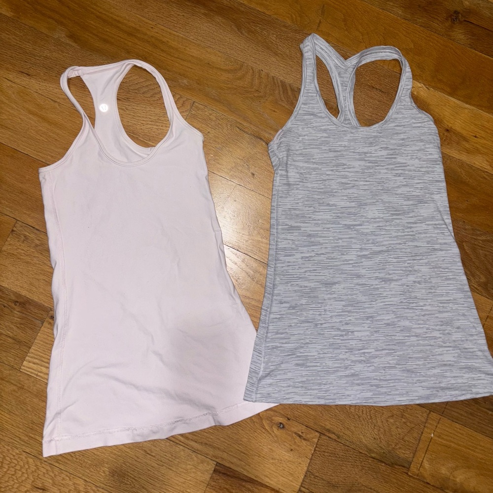lululemon athletica Pink and Gray Tank Tops